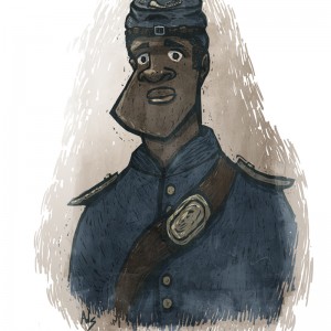 african american soldier from the civil war digital illustration